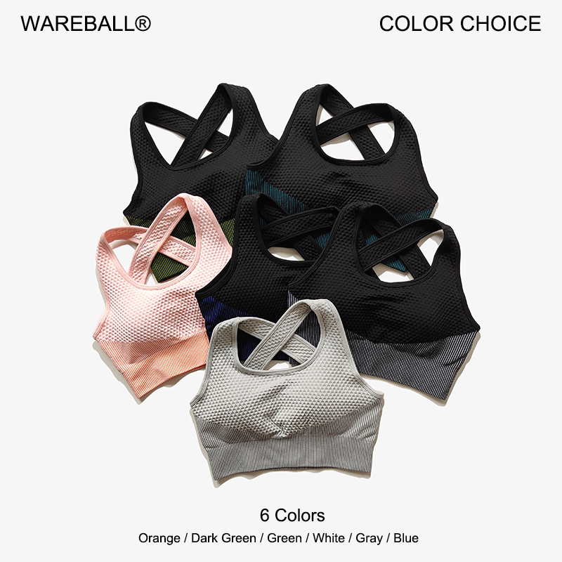 Yoga Fitness Tapis - WAREBALL 6 Colors Yoga Sport Bra