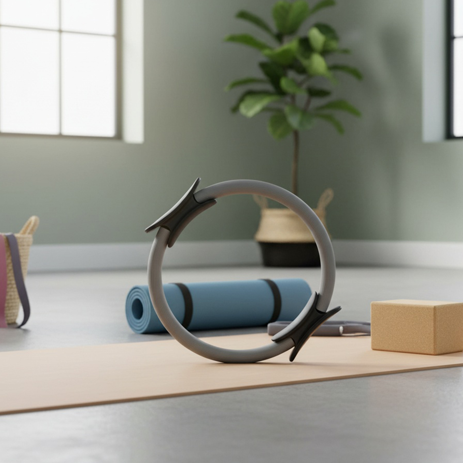 Yoga Fitness Ring - Pilates Ring Fitness Ring with Non