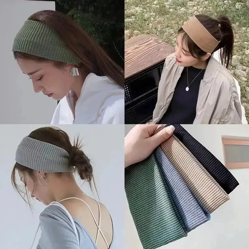 Yoga Fitness Girl - Elastic Solid Color Hair Bands for