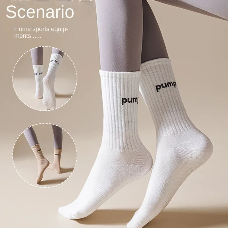 Women Mid Tube Yoga Socks Anti - Yoga Fitness Youtube ulasan dan harga