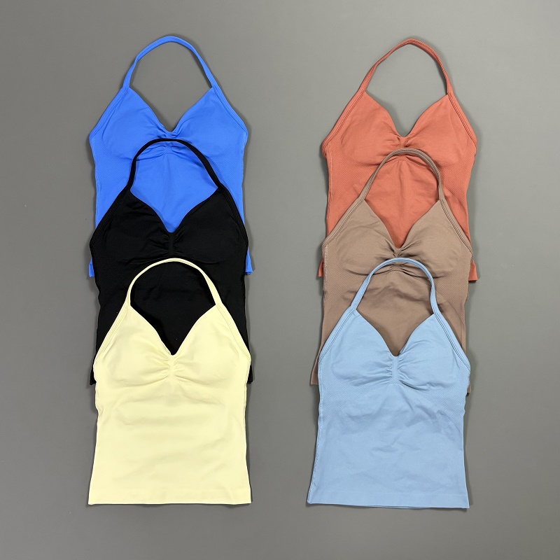 Sports Tank Top Women Halter V - Yoga Fitness Tapis ulasan dan harga