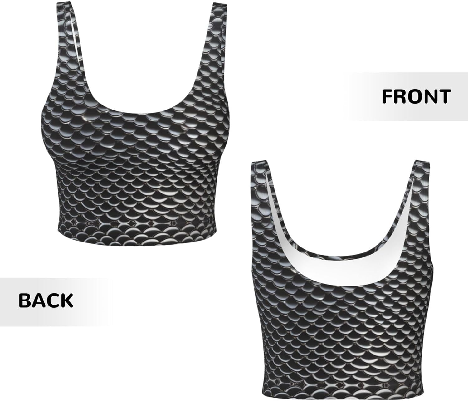Silver fish scale Printed Wome - Yoga Fitness Girl ulasan dan harga