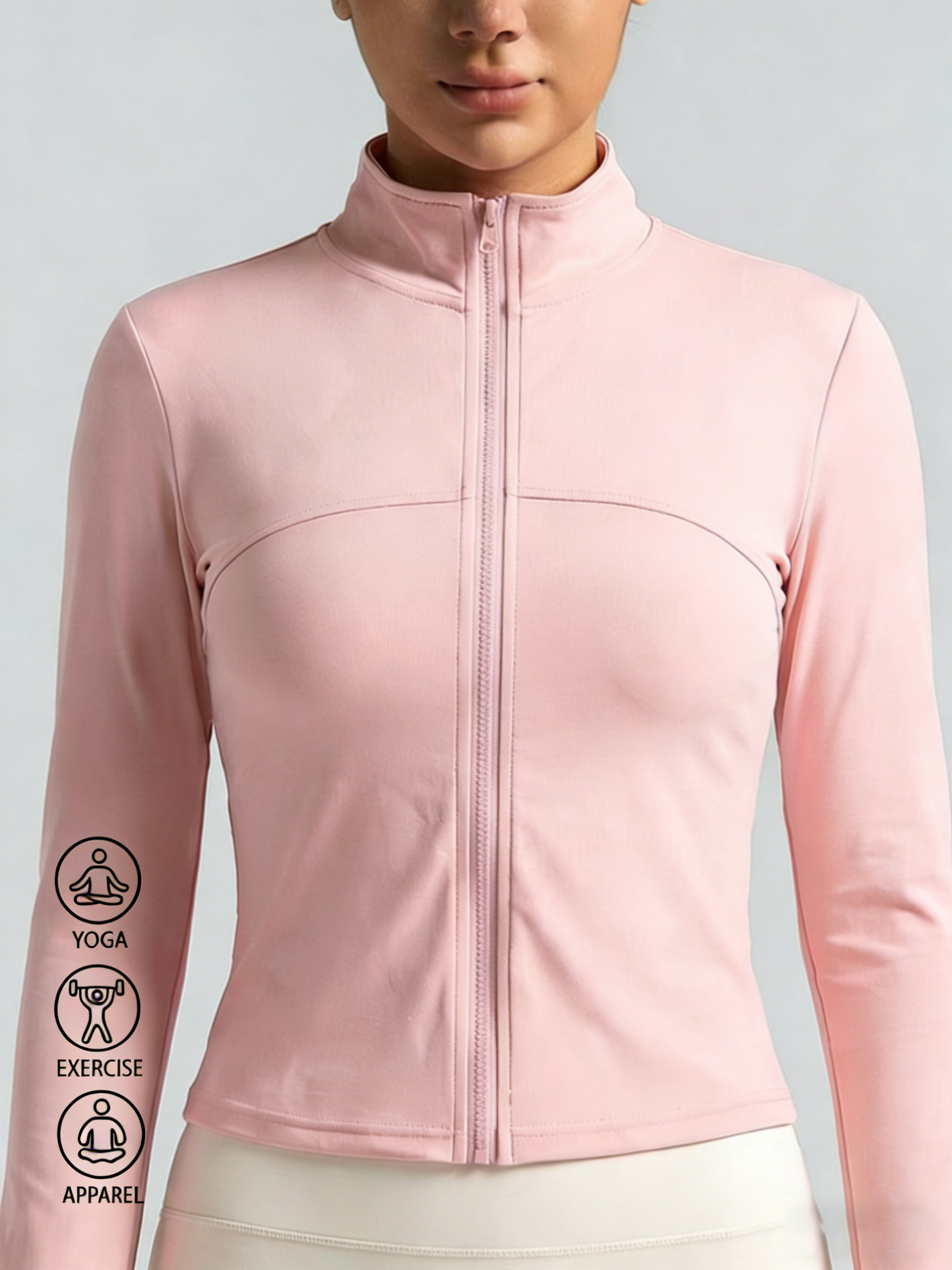 New Women Light pink Yoga Coat - Yoga Fitness Women ulasan dan harga