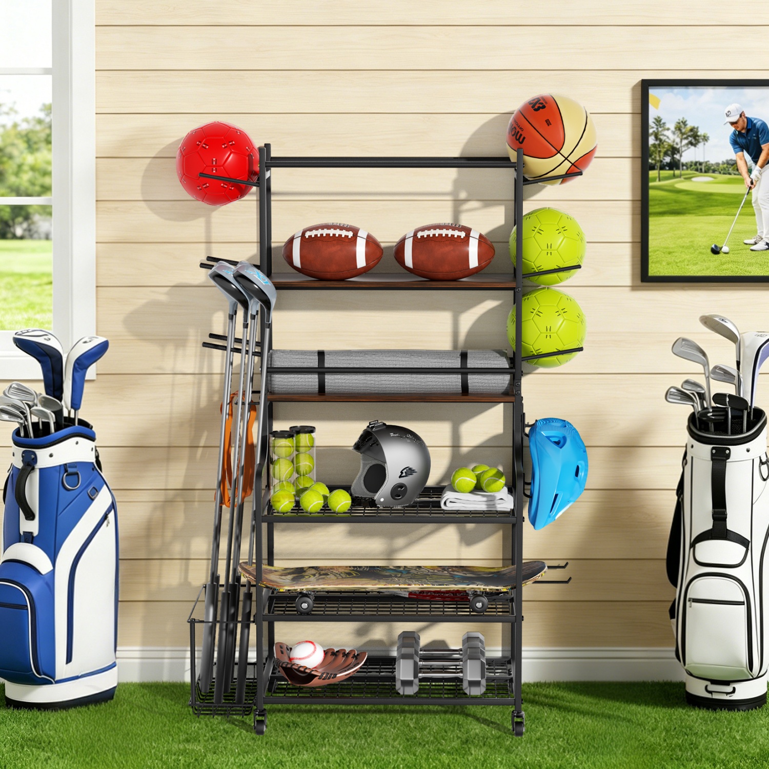 Yoga Mat Storage Rack Home Gym - Yoga Fitness Gear ulasan dan harga