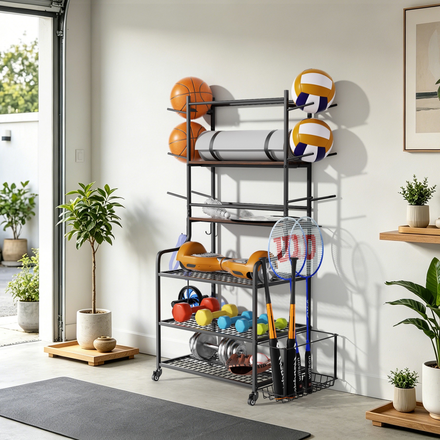 Yoga Mat Storage Rack Home Gym - Yoga Fitness Gear ulasan dan harga