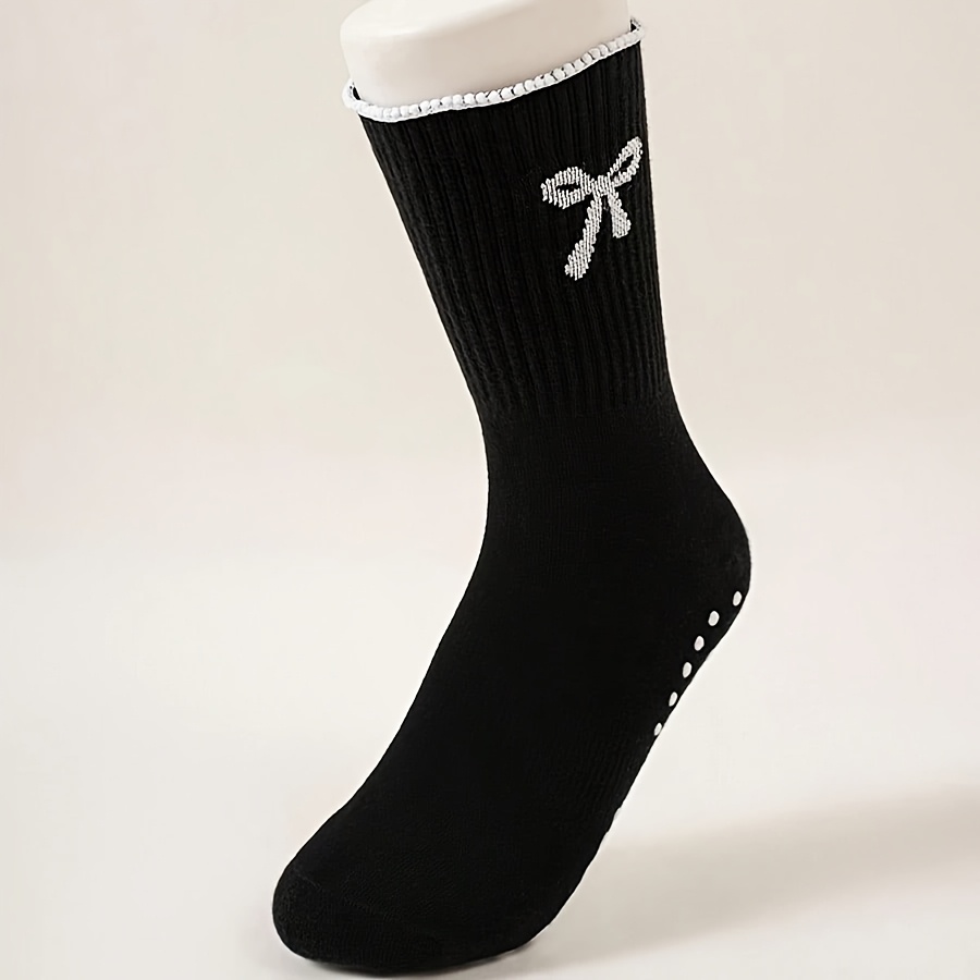Black long tube sports socks w - Yoga Fitness Youtube ulasan dan harga