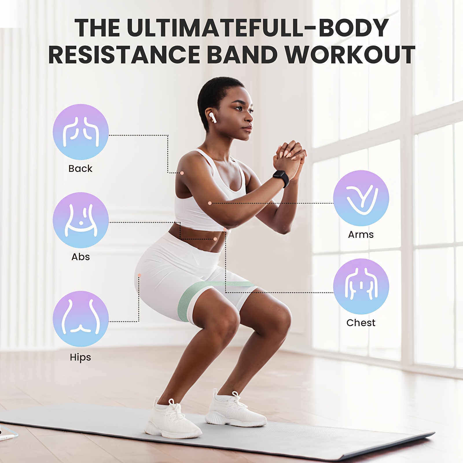 1Pc/4Pcs Fitness Resistance Ba - Yoga Fitness Rooms ulasan dan harga