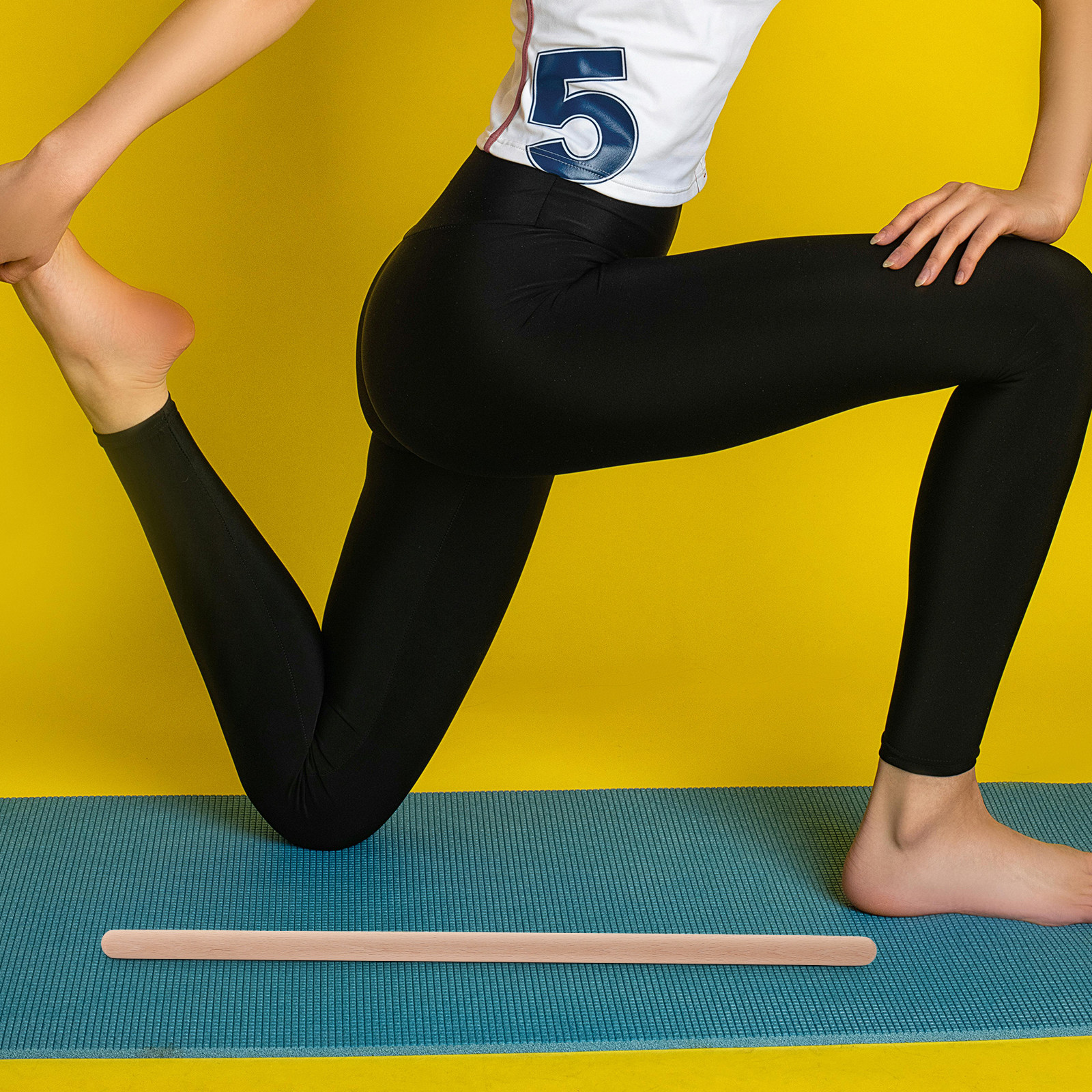 2Pcs Wooden Pilates Bar Open S - Yoga Fitness Bar ulasan dan harga