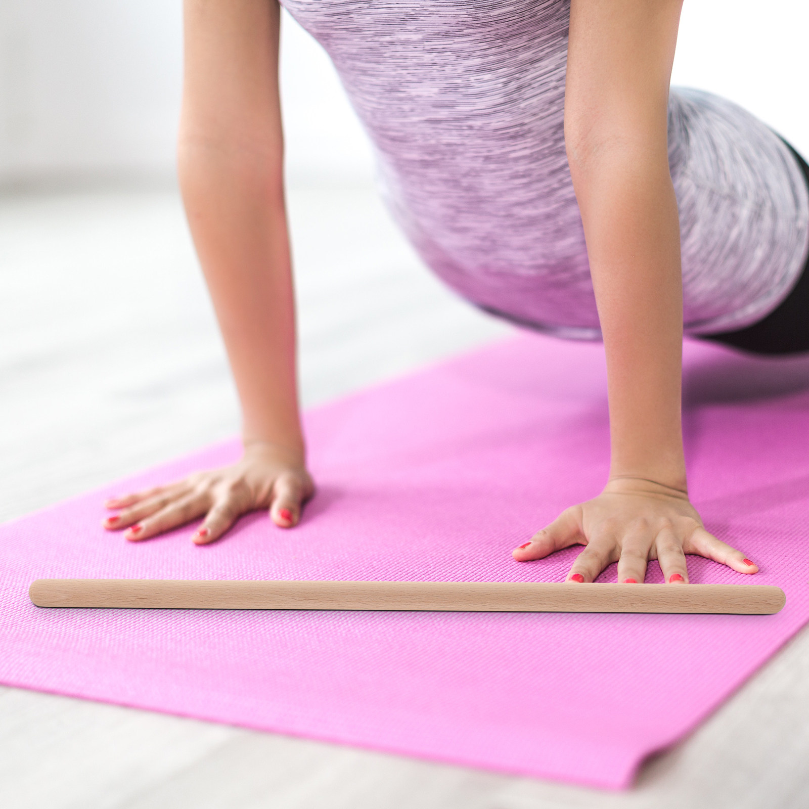 2Pcs Wooden Pilates Bar Open S - Yoga Fitness Bar ulasan dan harga