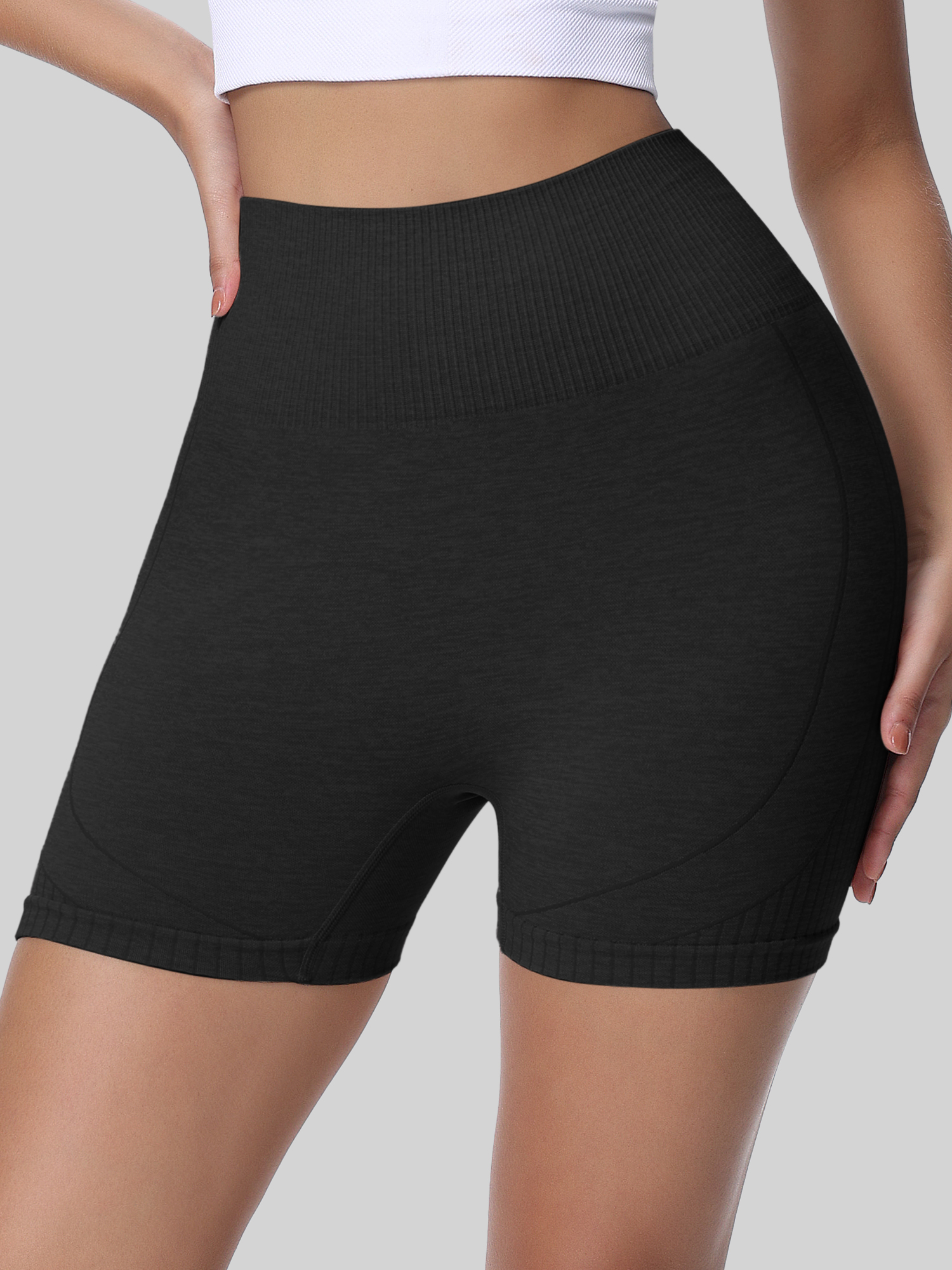 High Waist Elastic Yoga Shorts - Yoga Fitness Gear ulasan dan harga