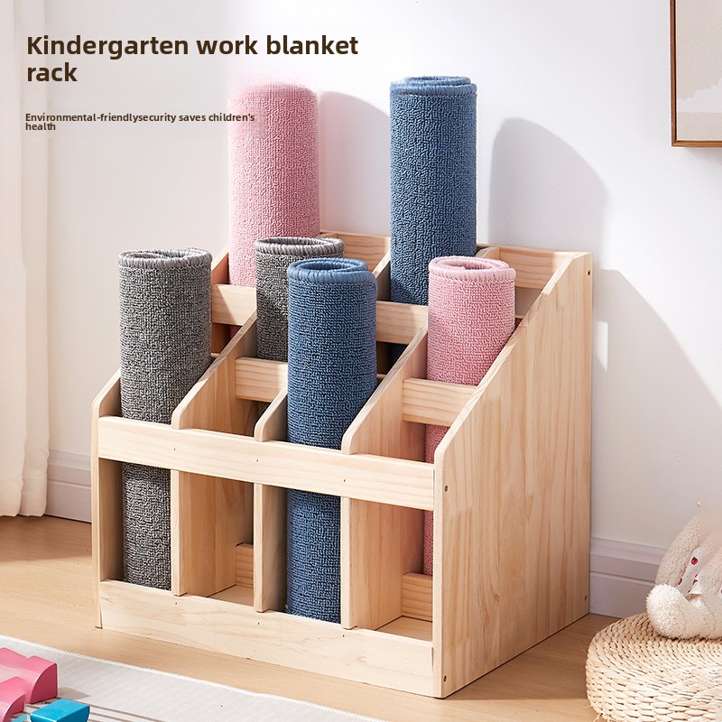 Solid Wood Floor Storage Rack  - Yoga Fitness Gear ulasan dan harga