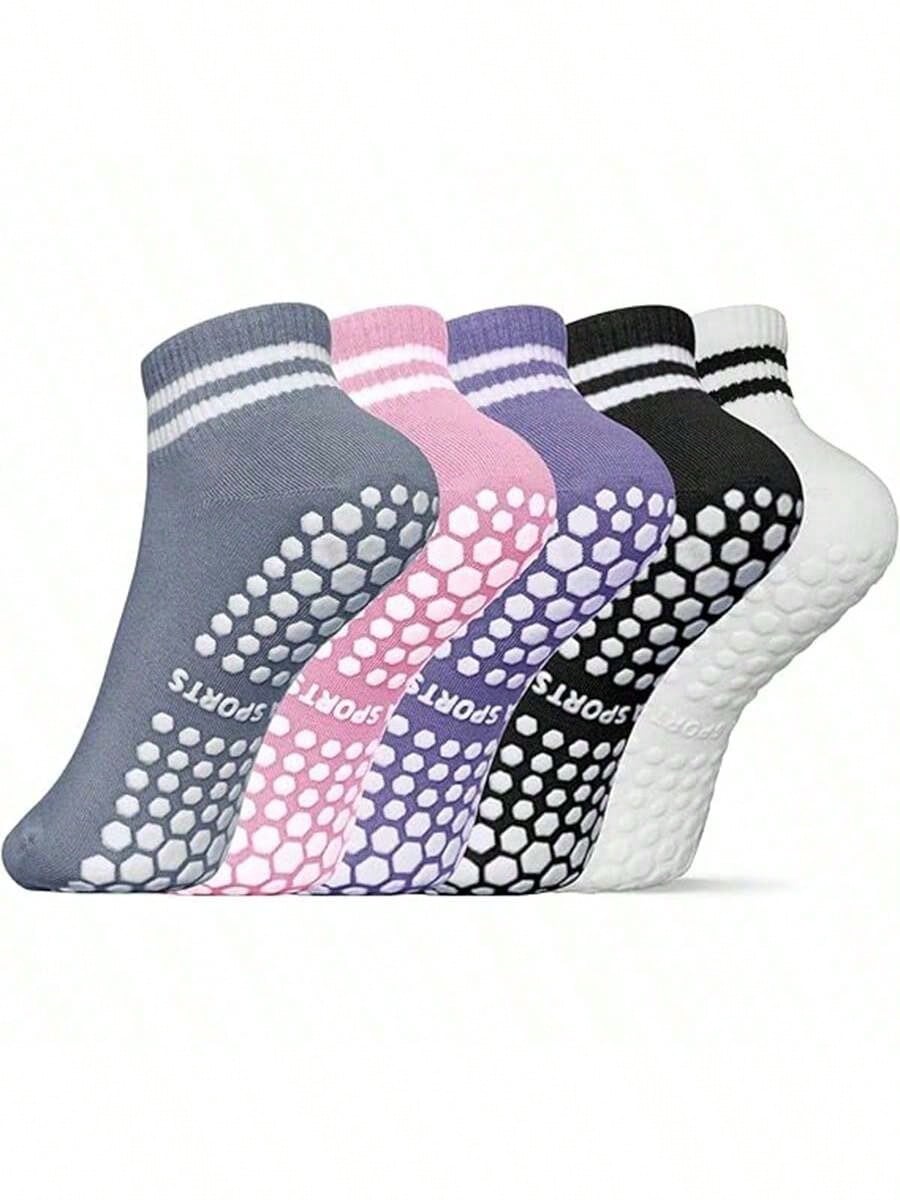 5 Pairs Women Double Stripe No - Yoga Fitness Women ulasan dan harga