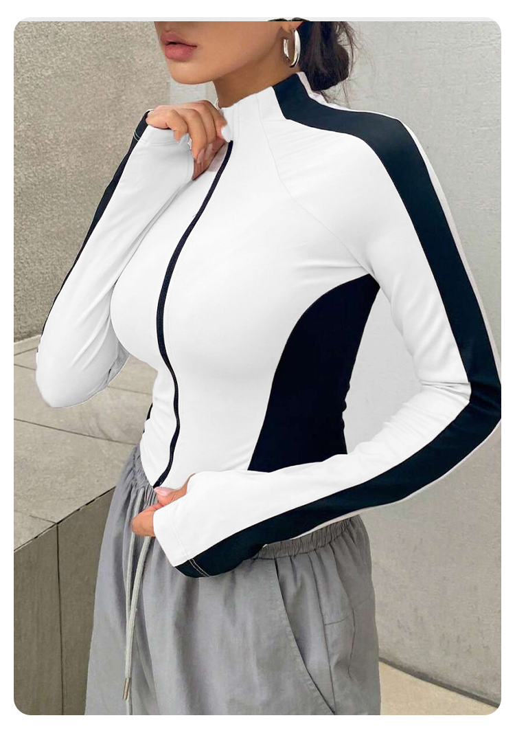Yoga Clothes Stand Up Collar J - Yoga Fitness Women ulasan dan harga