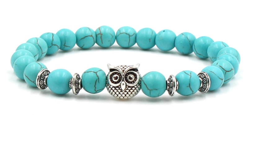 8mm tdft54 owl Bangles turquoi - Yoga Fitness Bar ulasan dan harga