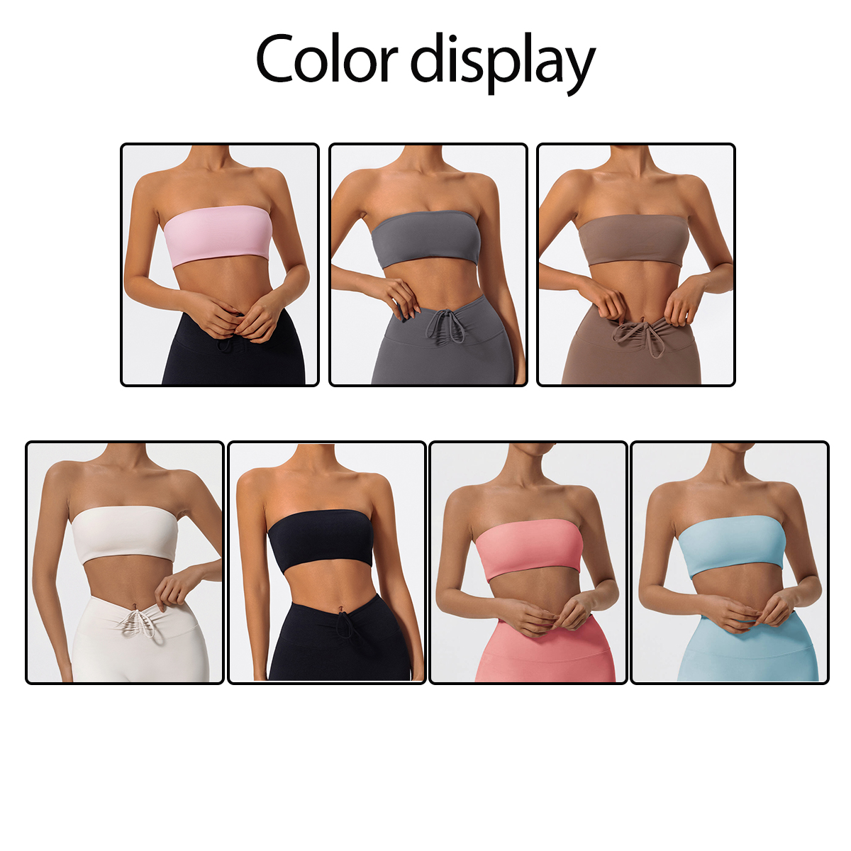 Strapless Sports Bra Gym Crop  - Yoga Fitness Youtube ulasan dan harga