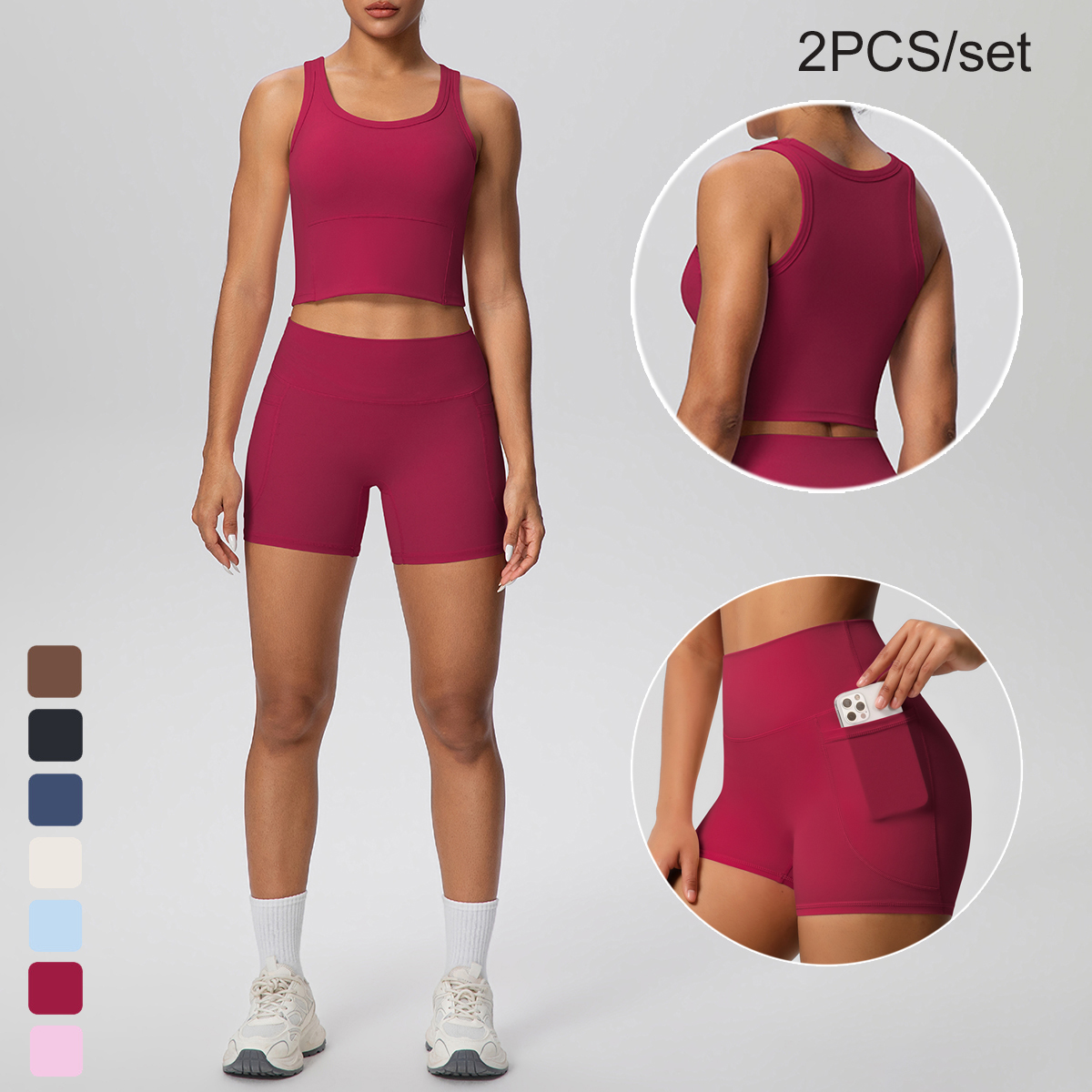 2PCS Women Summer Fitness Spor - Yoga Fitness Tapis ulasan dan harga