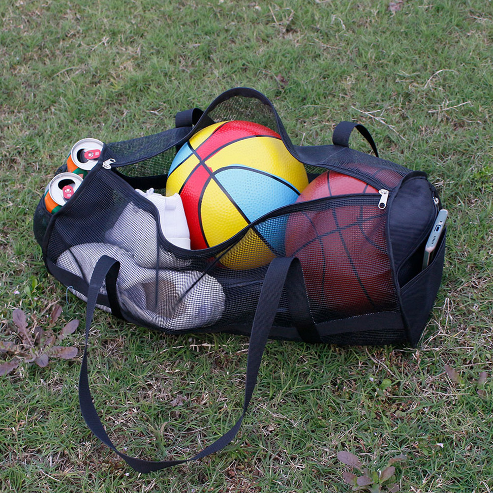 Large Sports Ball Bag Mesh Des - Yoga Fitness Gear ulasan dan harga