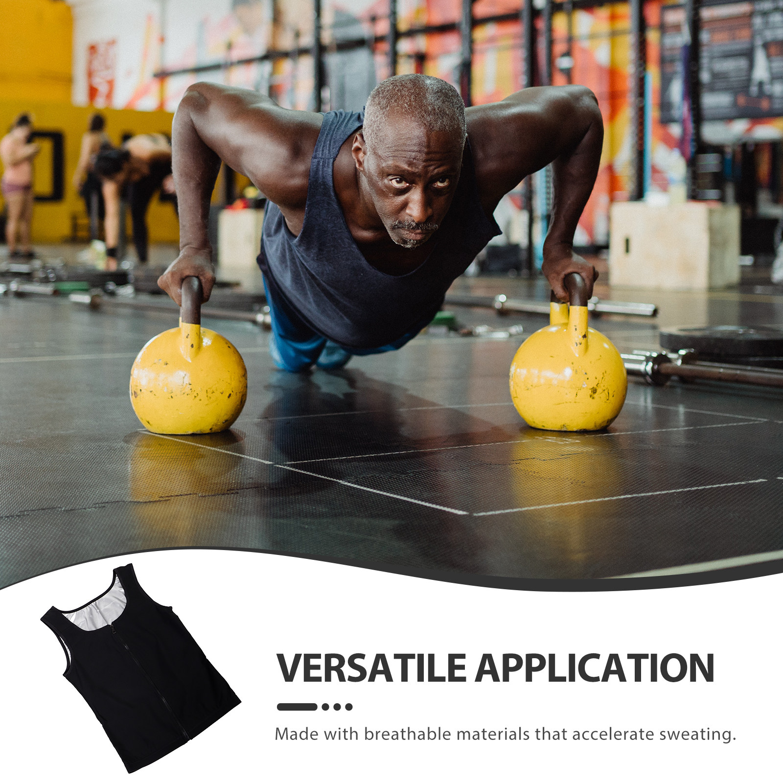 Mens Zip Up Sweat Vest Workout - Yoga Fitness Gear ulasan dan harga