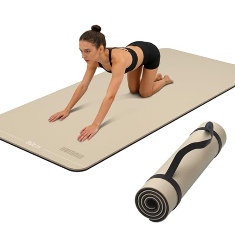 Wide Yoga Mat-80cm Non Slip Ex - Yoga Fitness Resiliation ulasan dan harga