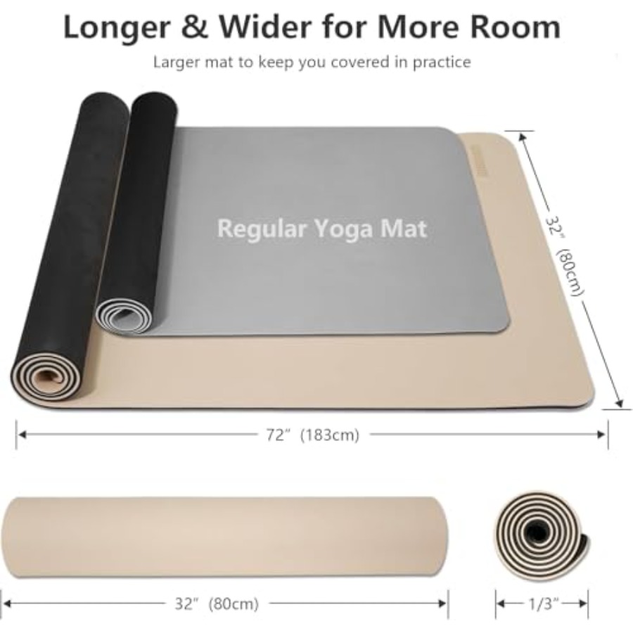 Wide Yoga Mat-80cm Non Slip Ex - Yoga Fitness Resiliation ulasan dan harga