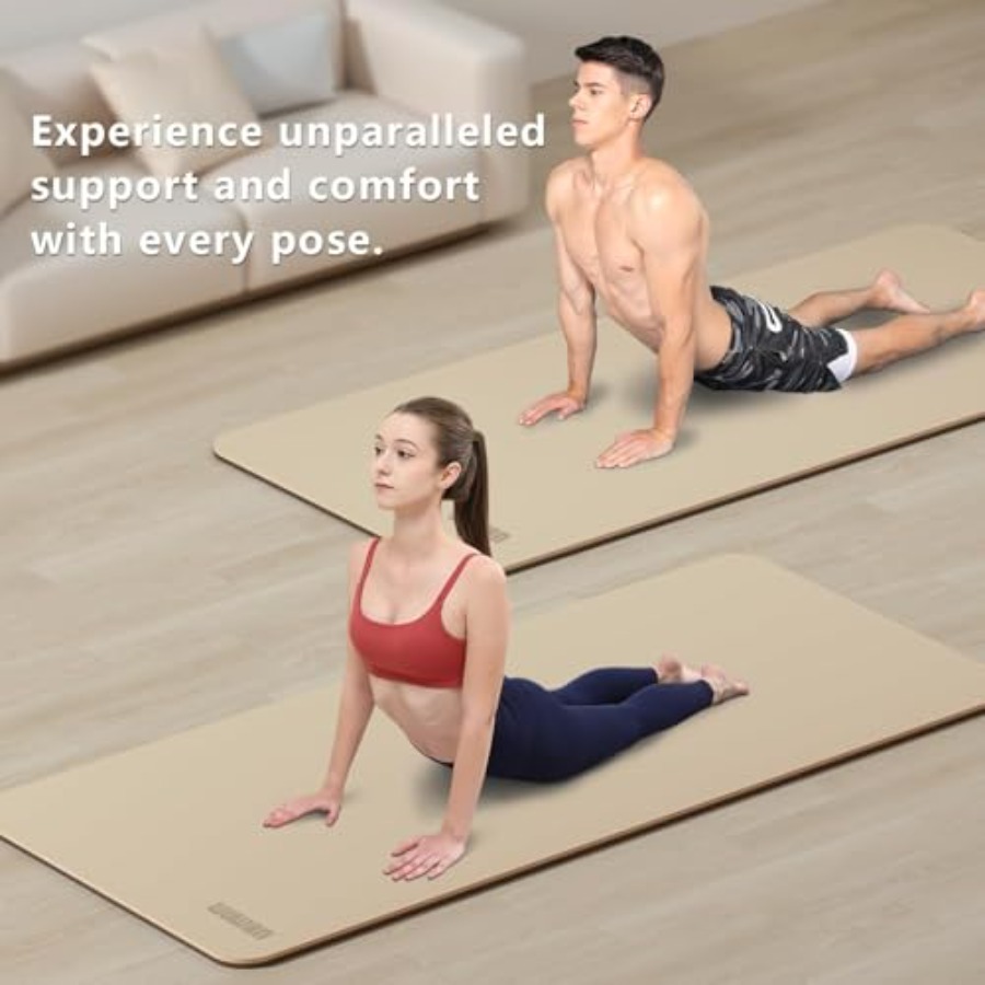 Wide Yoga Mat-80cm Non Slip Ex - Yoga Fitness Resiliation ulasan dan harga