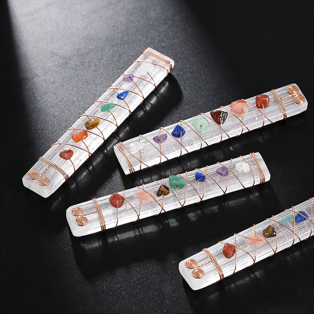 Natural Selenite Crystal Chakr - Yoga Fitness Bar ulasan dan harga