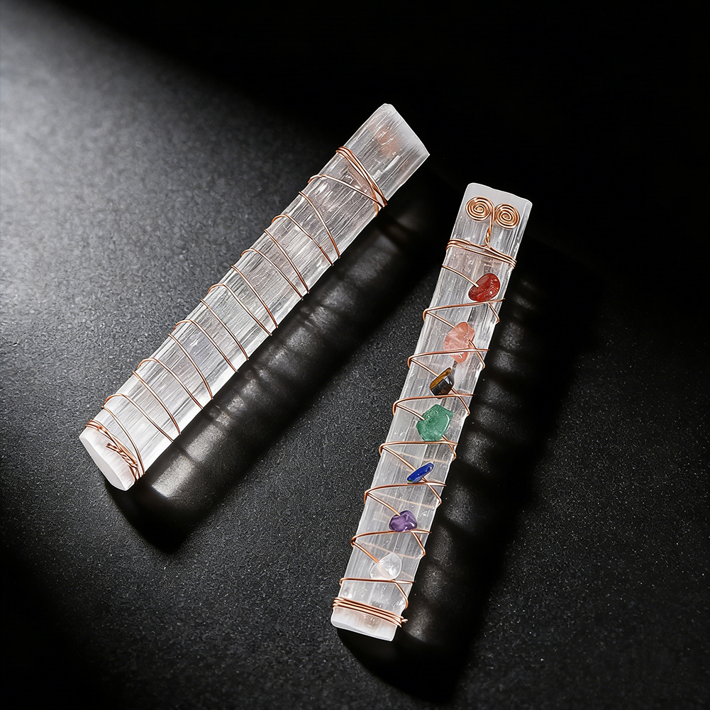 Natural Selenite Crystal Chakr - Yoga Fitness Bar ulasan dan harga