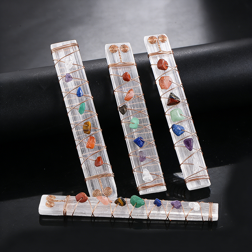 Natural Selenite Crystal Chakr - Yoga Fitness Bar ulasan dan harga
