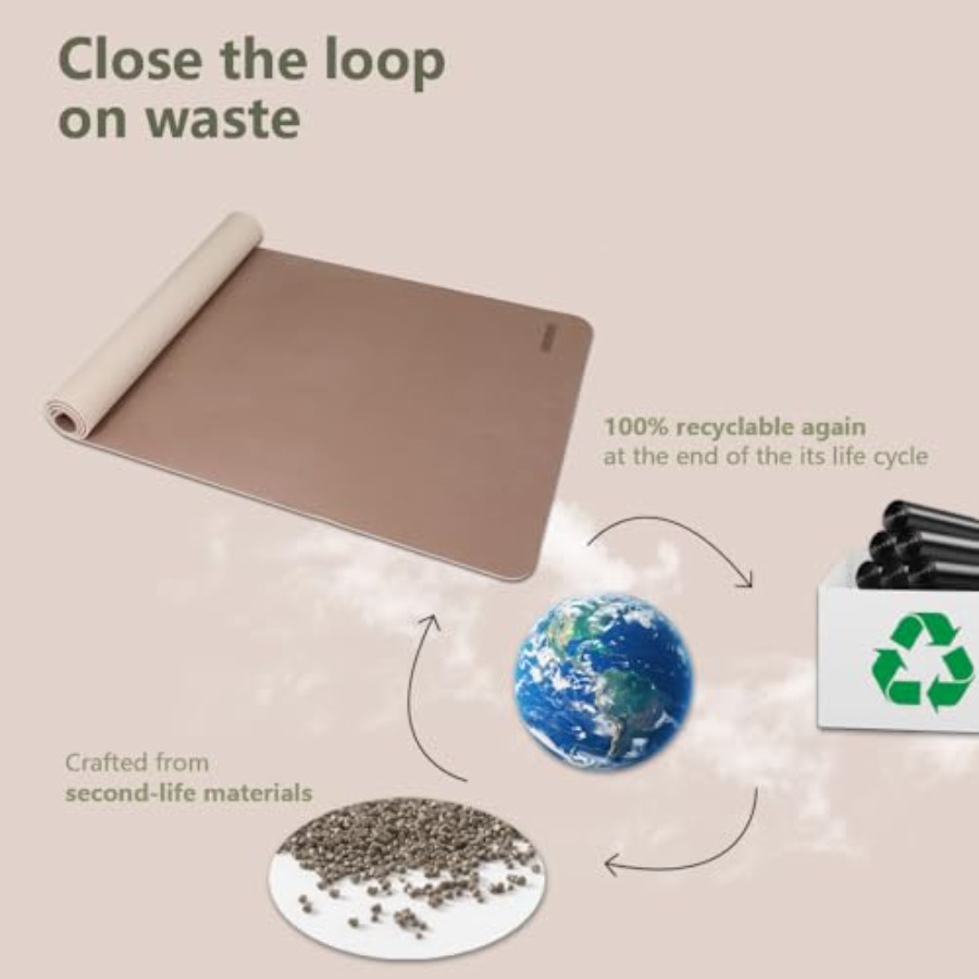 Wide Yoga Mat 80cm Non Slip Ex - Yoga Fitness Resiliation ulasan dan harga