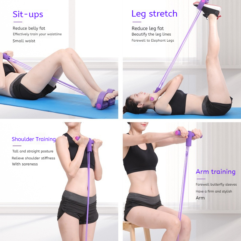 6-Tube Resistance Band Multi F - Yoga Fitness Youtube ulasan dan harga