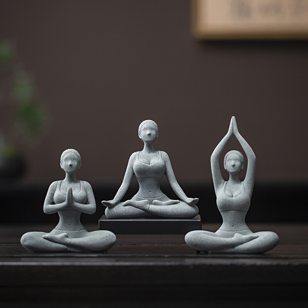 Yoga Girl Statue, Sandstone Te - Zen Yoga Fitness ulasan dan harga